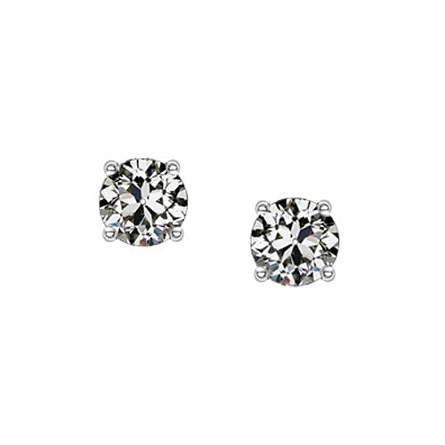 Diamant Puces d'Oreilles 1-carats Or Blanc 14 Carats – vue principale