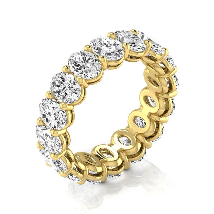 Eternity Band Or Jaune 14 Carats avec Brillant – vue de côté