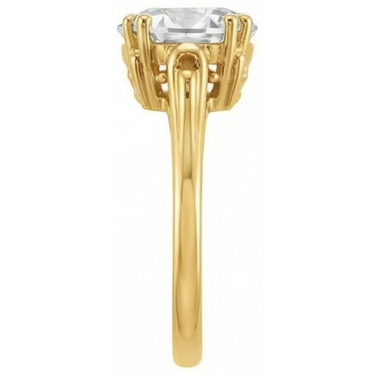 Artisanal Brillant Solitaire de Fiançailles 5 carats – vue de profil