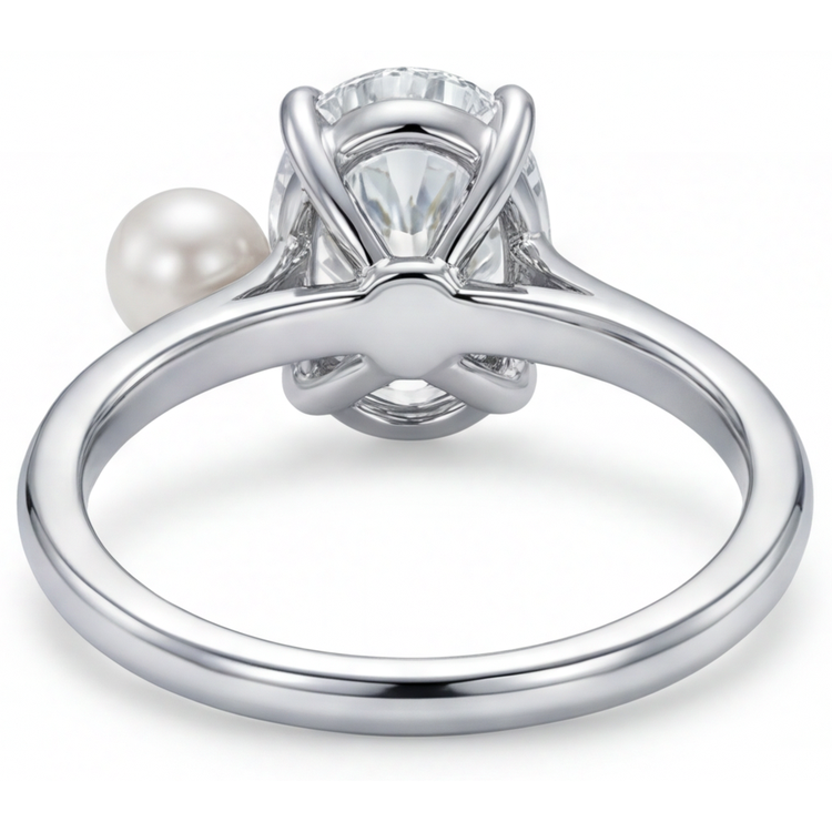 Sur mesure Bague Solitaire 2 carats – vue arrière