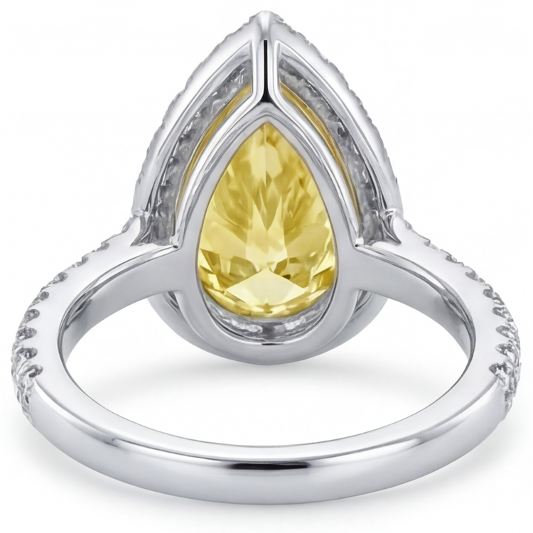Artisanal Bague Joaillerie 3,50 carats – vue arrière
