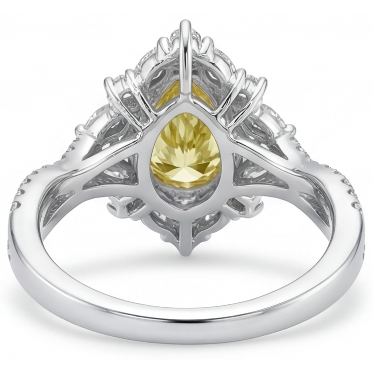 Diamant Canari Bague Statement 1,75-carats Or Deux Tons 14 Carats – vue de dessus