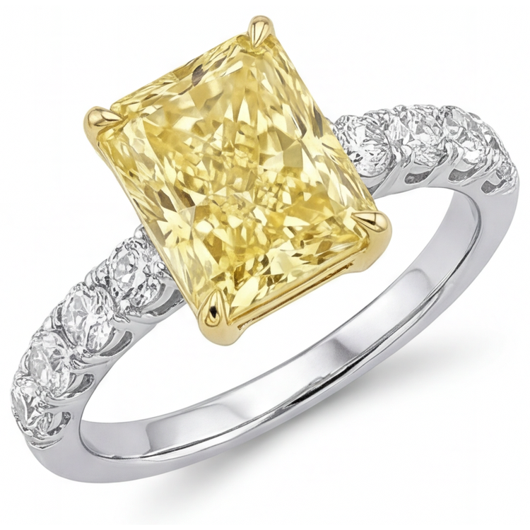 Diamant Canari Bague Statement 2,5-carats Or Bicolore 14 Carats – vue principale
