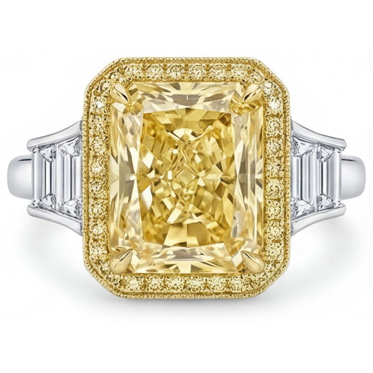 Exquis Diamant Jaune Fancy Bague 2 carats – vue principale