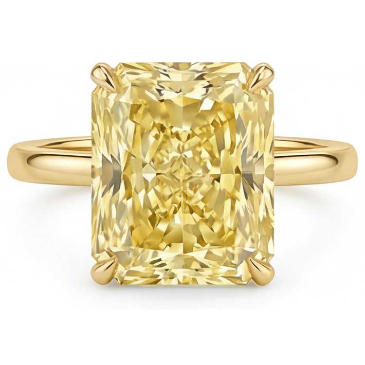 Intemporel Diamant Jaune Fancy Bague Mono-Pierre 2 carats – vue principale
