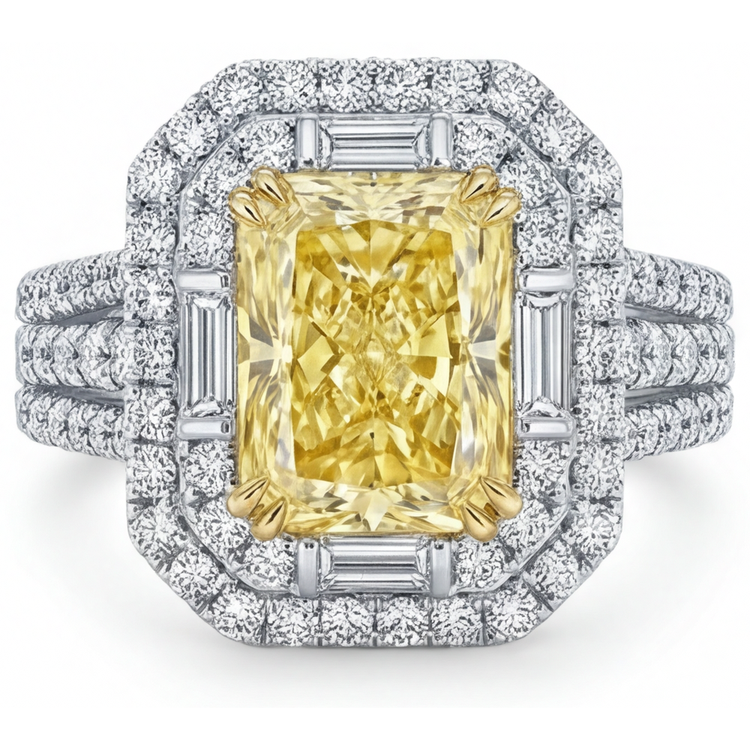 Intemporel Bague Sertie Halo 2,5 carats – vue principale