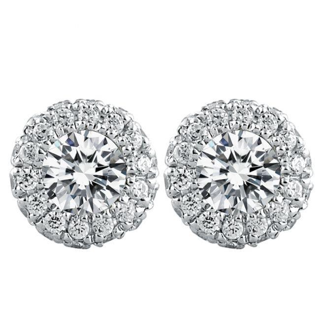 Taille Brillant Diamant bague en Or Blanc 14 Carats – vue principale