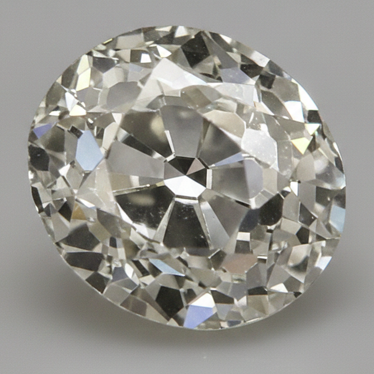 Diamant non monté taille Old Mine Round véritable 9 carats F VS1