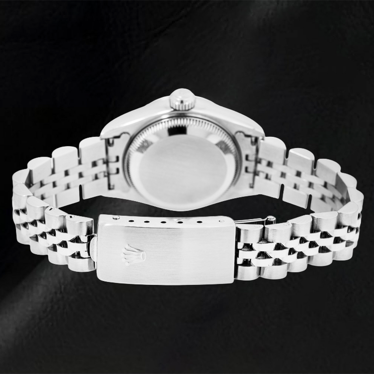 Montre Rolex Date 6924 26 mm Cadran Argenté à Index Bâtons Bracelet Jubilé en Acier Inoxydable