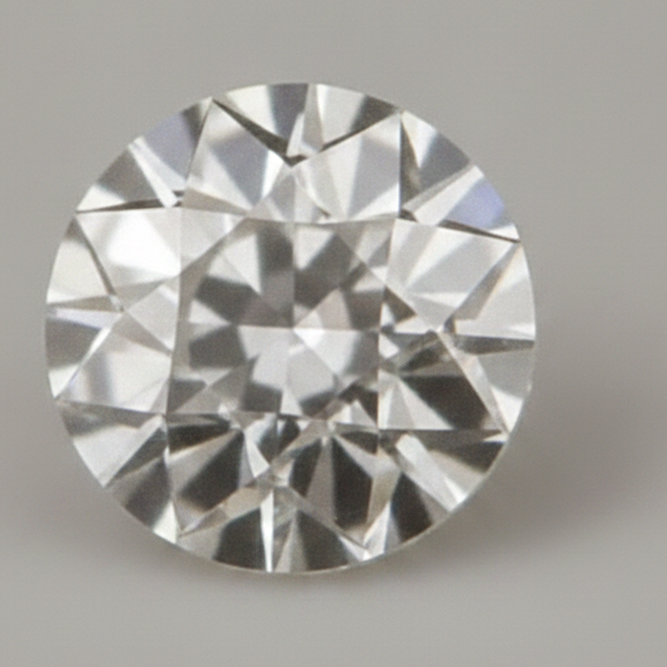 Diamant Naturel Rond extrait de la terre de 1,5 Carat, Taille Européenne Ancienne, F VS1