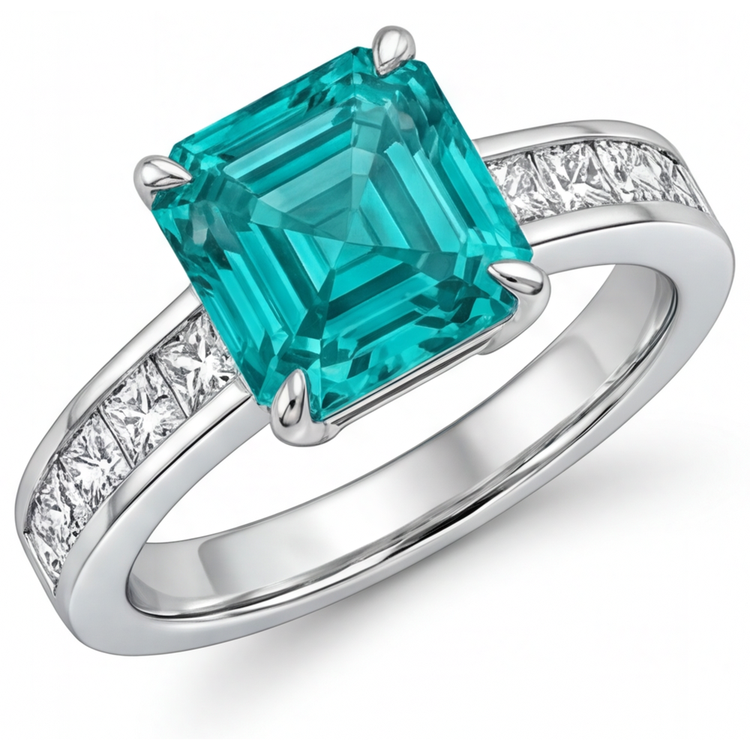Raffiné Bague Halo 3 carats – vue principale
