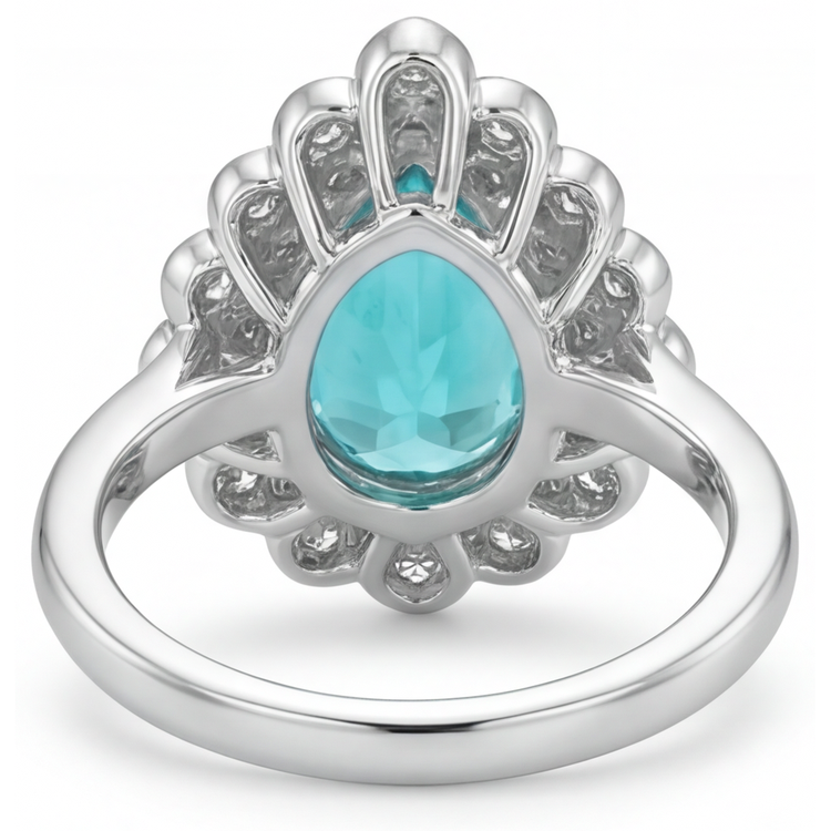 Exquis Bague Halo 5 carats – vue d'angle
