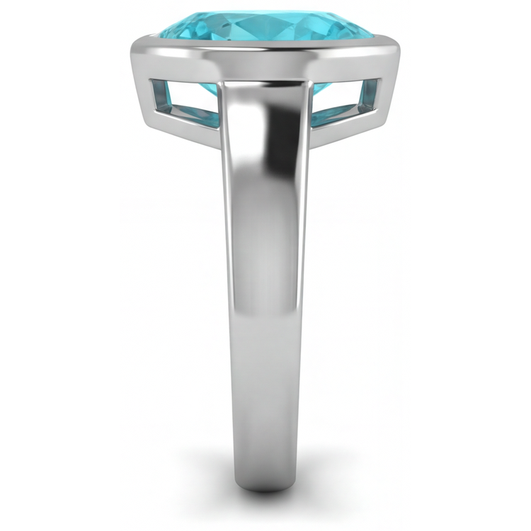 Paraiba Néon Bague Pierre Précieuse – vue de profil