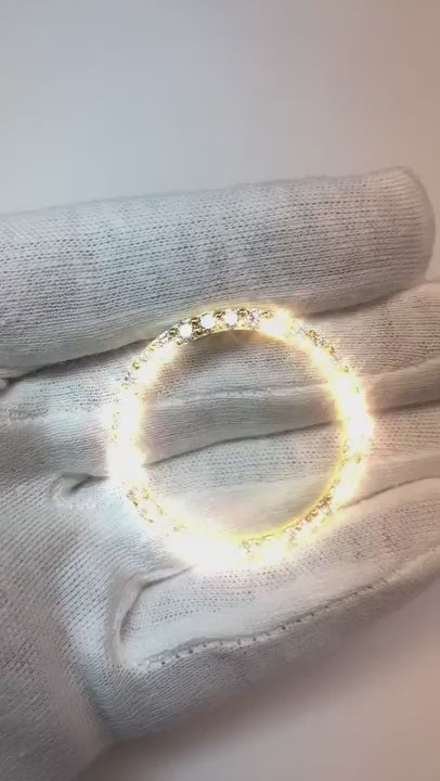 Lunette en diamant sertie de griffes pour montre Datejust ou Day Date 36 mm pour homme personnalisée 5,4 ct