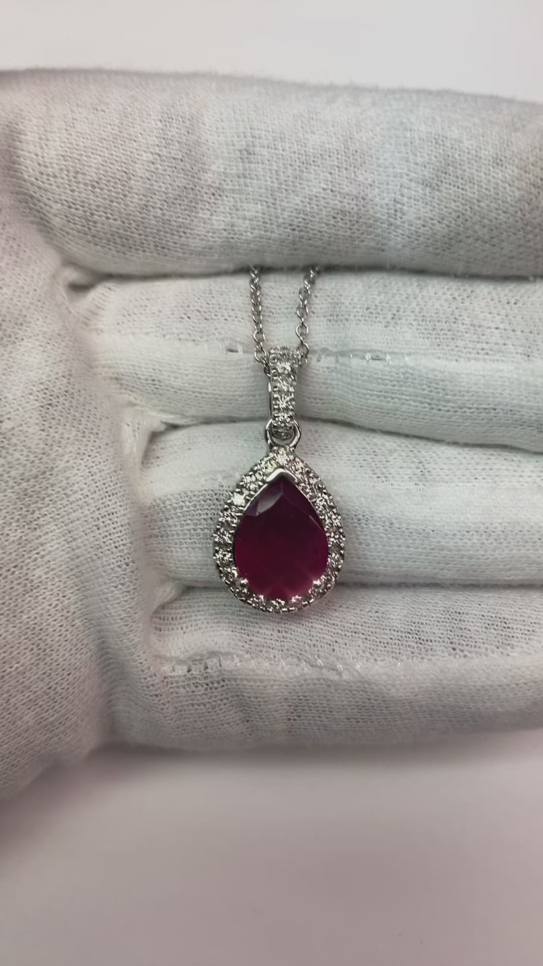 Collier Pendentif Rubis Avec Diamants