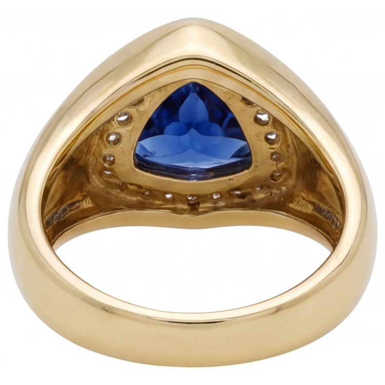 De luxe Bague Pierre de Couleur 4 carats – vue de dessus