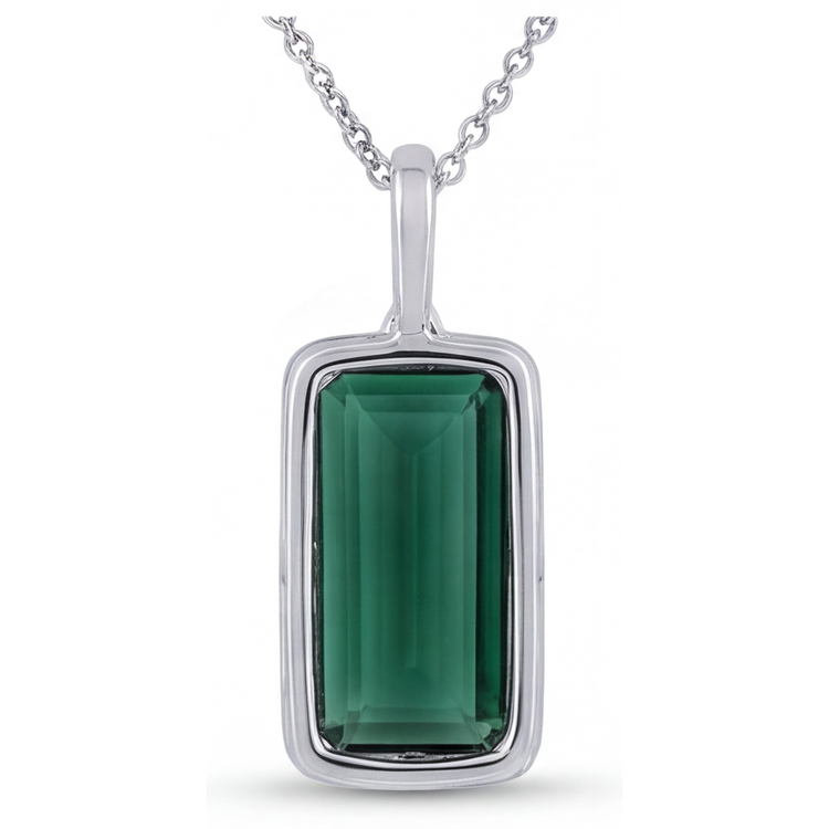 Tourmaline Fine Pendentif Gemme – vue de profil