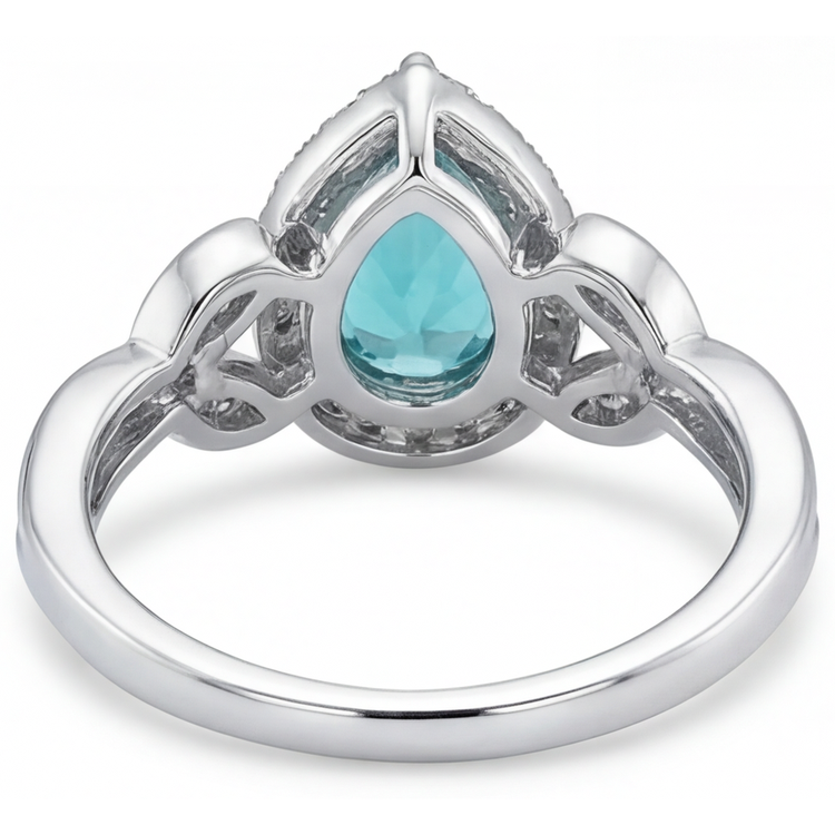 Artisanal Bague de Fiançailles Halo 3,25 carats – vue arrière