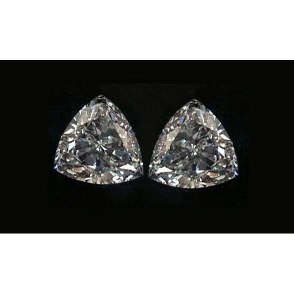 Diamants taille triangle brillant assortis, paire de 1 carat, G SI, diamant non serti