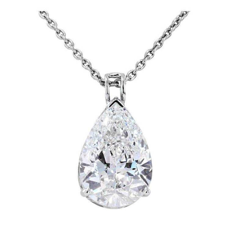 Collier Pendentif Or Blanc 14 Carats avec Diamant – vue principale