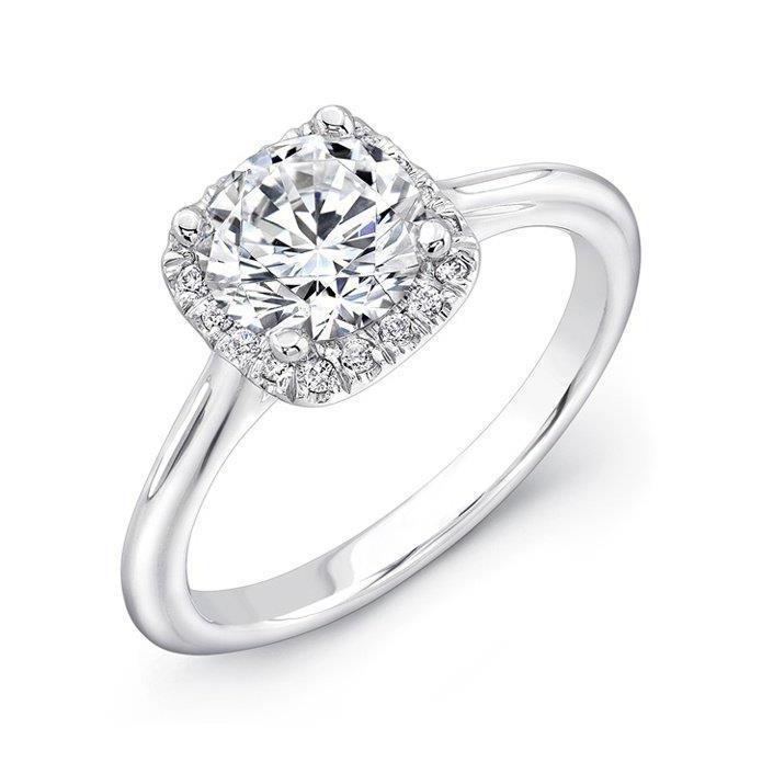 1.50 Carats Halo Bague de Fiançailles Diamant Naturel Or Blanc 14K - HarryChadEnt.FR