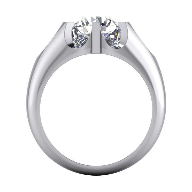 3 carat gros diamant solitaire hommes bague or blanc - HarryChadEnt.FR