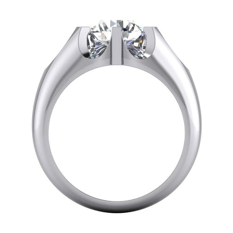 3 carat gros diamant solitaire hommes bague or blanc - HarryChadEnt.FR