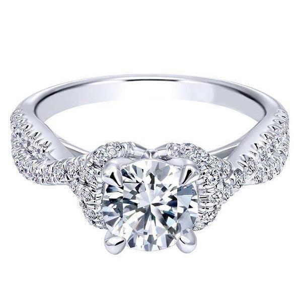 3.35 carats diamant bague de mariage femme or blanc 14k