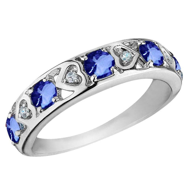 4 Carat Eternity Band Rond Tanzanite Diamants Bijoux - HarryChadEnt.FR