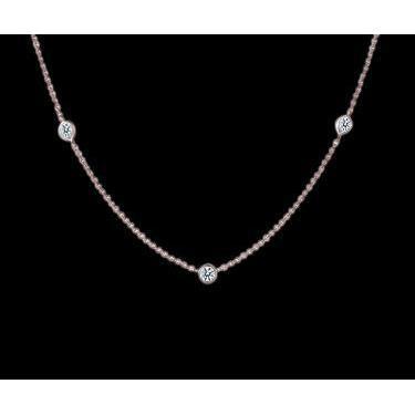 4 Carats Yard Diamonds Collier Pendentif Or Rose Yards De Diamants - HarryChadEnt.FR