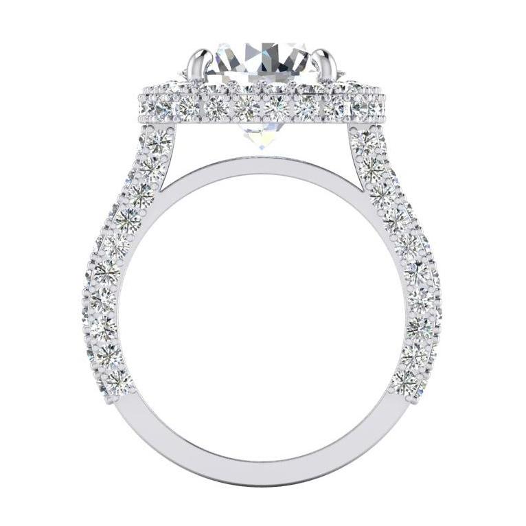 4.50 carats Halo Diamond Ring - HarryChadEnt.FR