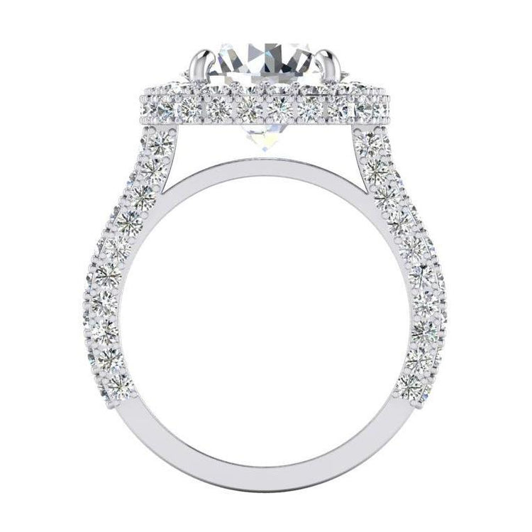 4.50 carats Halo Diamond Ring - HarryChadEnt.FR