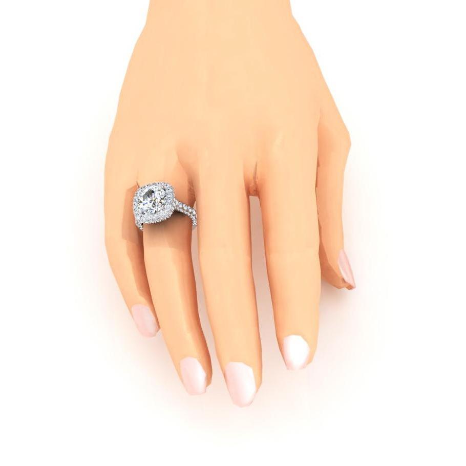 4.50 carats Halo Diamond Ring - HarryChadEnt.FR