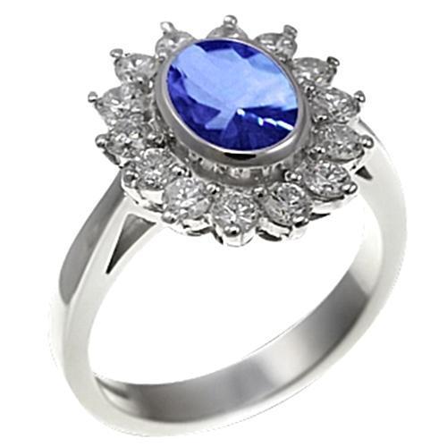 5.80 Ct Sri Lanka Saphir Ovale Diamant Bague Or Blanc - HarryChadEnt.FR