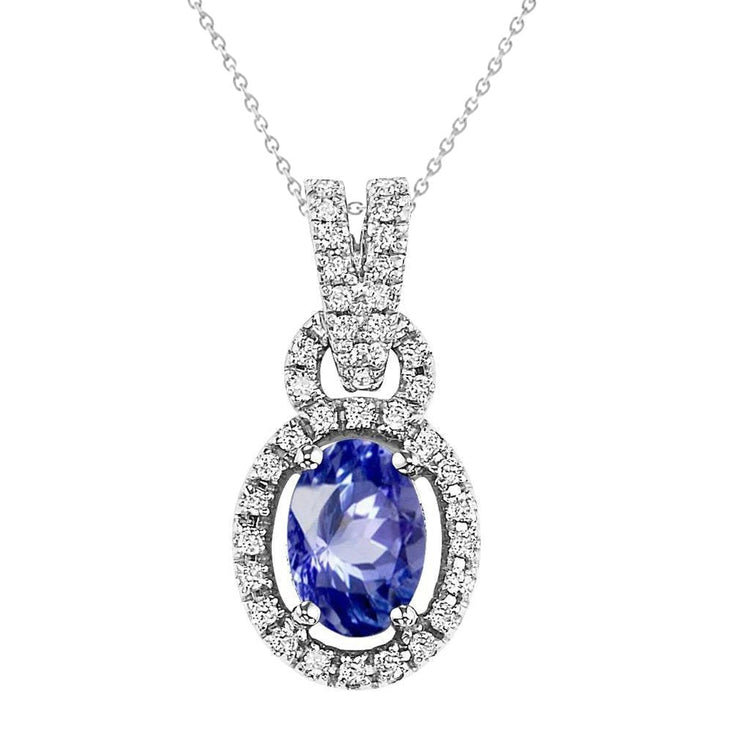 7.01 ct sri lanka saphir et diamants collier pendentif or