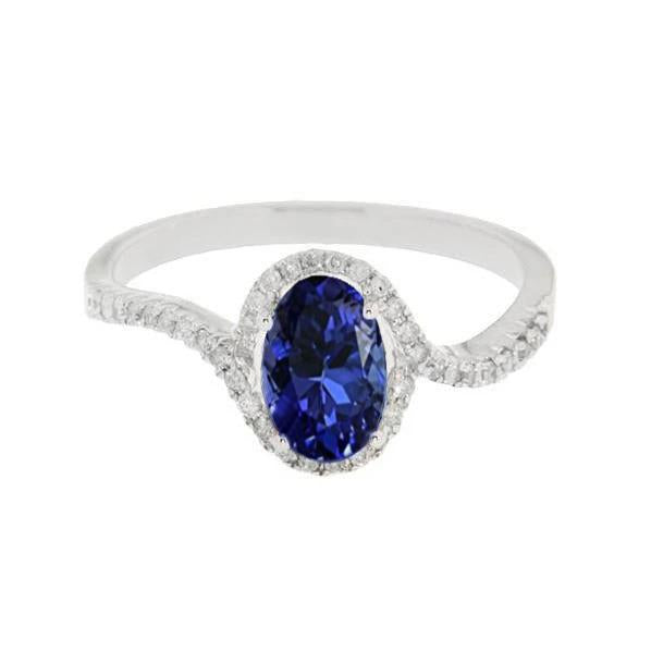 naturel oval tanzanite 7.75carats alliance vue de face