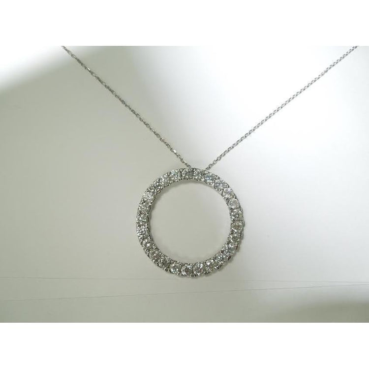 8.75 carats dames cercle de vie pendentif diamant bijoux en or blanc - HarryChadEnt.FR