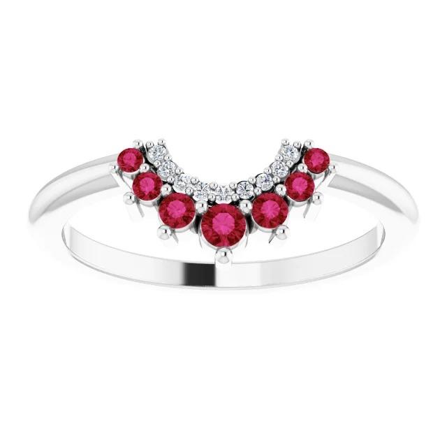 Alliance 1 Carat Diamant & Rubis Femme Bijoux - HarryChadEnt.FR