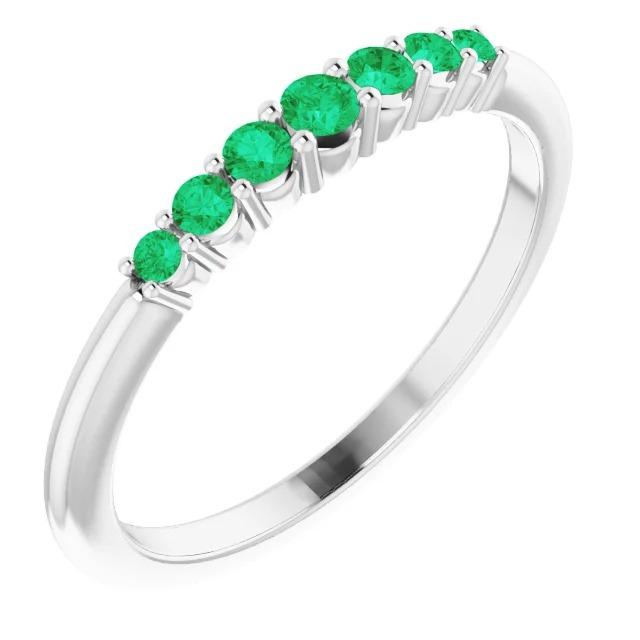 Alliance 1 Carat Ronde Émeraudes Vertes De Colombie Femme Bijoux - HarryChadEnt.FR