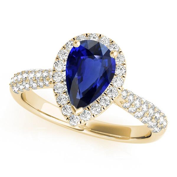 alliance diamant halo saphir bleu or jaune 5 carats