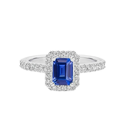 alliance halo or blanc emeraude saphir ceylan 3.50 carats