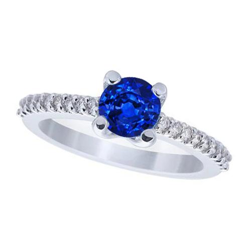 Alliance Saphir Ceylan 2.70 Carats Et Diamants - HarryChadEnt.FR