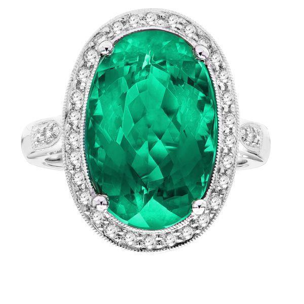 alliance tourmaline et diamants 22 carats or blanc 14k