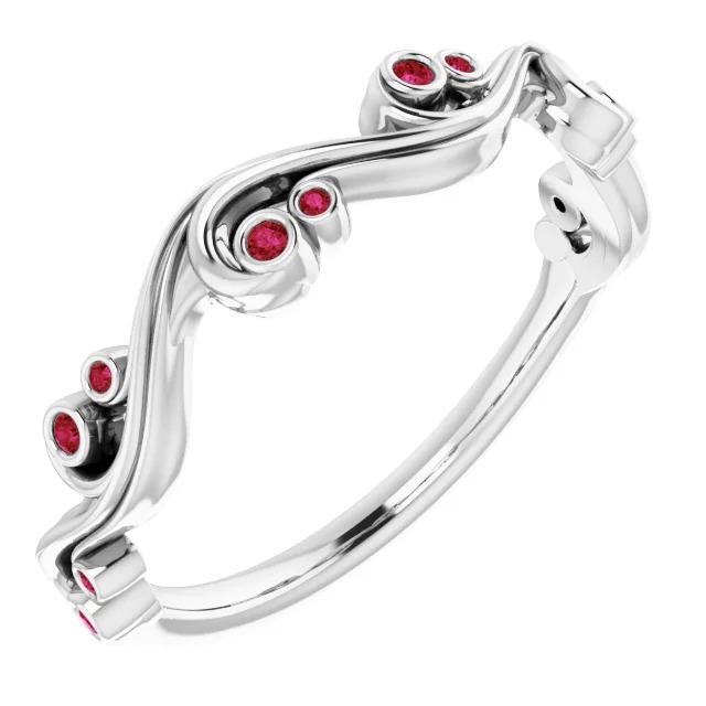 Bague Anniversaire 0.30 Carats Rubis Birmans - HarryChadEnt.FR