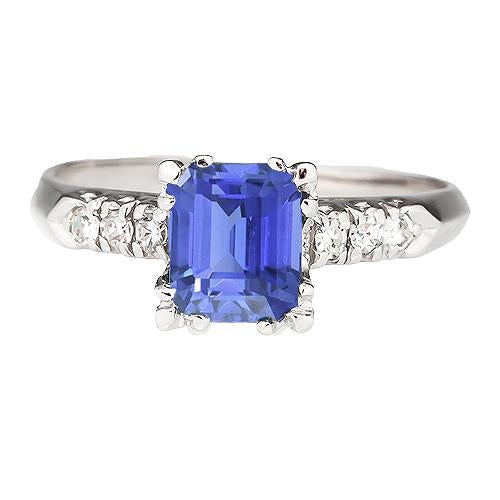 bague anniversaire diamant emeraude saphir bleu clair 3 carats