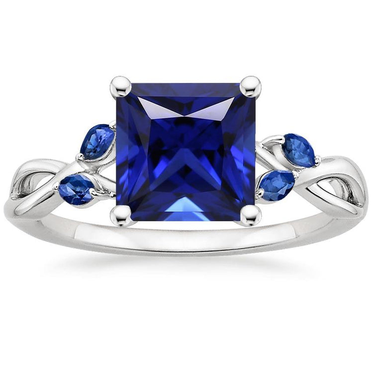 Bague Anniversaire Femme Princesse & Marquise Saphirs Ceylan 5.50 Carat - HarryChadEnt.FR