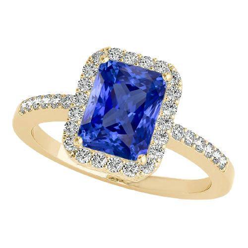 Bague Anniversaire Halo Or Jaune & Diamants Ronds Bijoux 4 Carats - HarryChadEnt.FR
