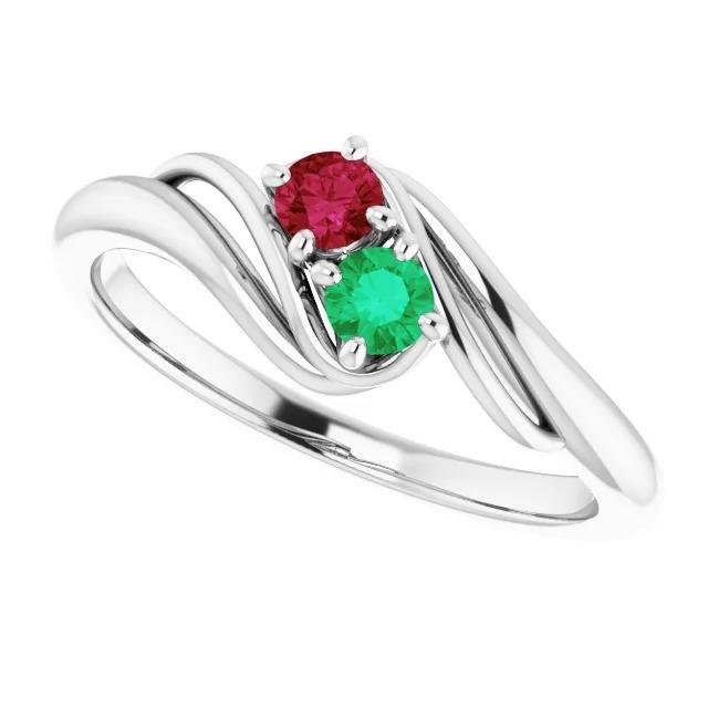 Bague Columbian Vert Emeraude Et Rubis 0.50 Carat Femme Bijoux Neuf - HarryChadEnt.FR
