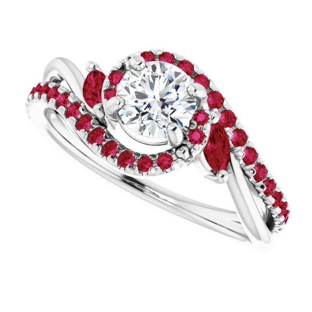 Bague Diamant 1.65 Carats Rubis Birman Femme Bijoux - HarryChadEnt.FR