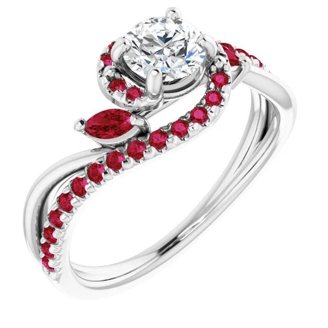 Bague Diamant 1.65 Carats Rubis Birman Femme Bijoux - HarryChadEnt.FR